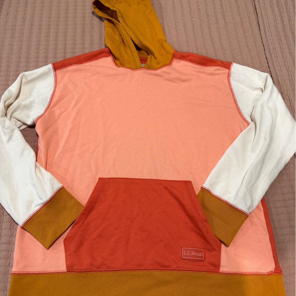 L.L. Bean color block hoodie